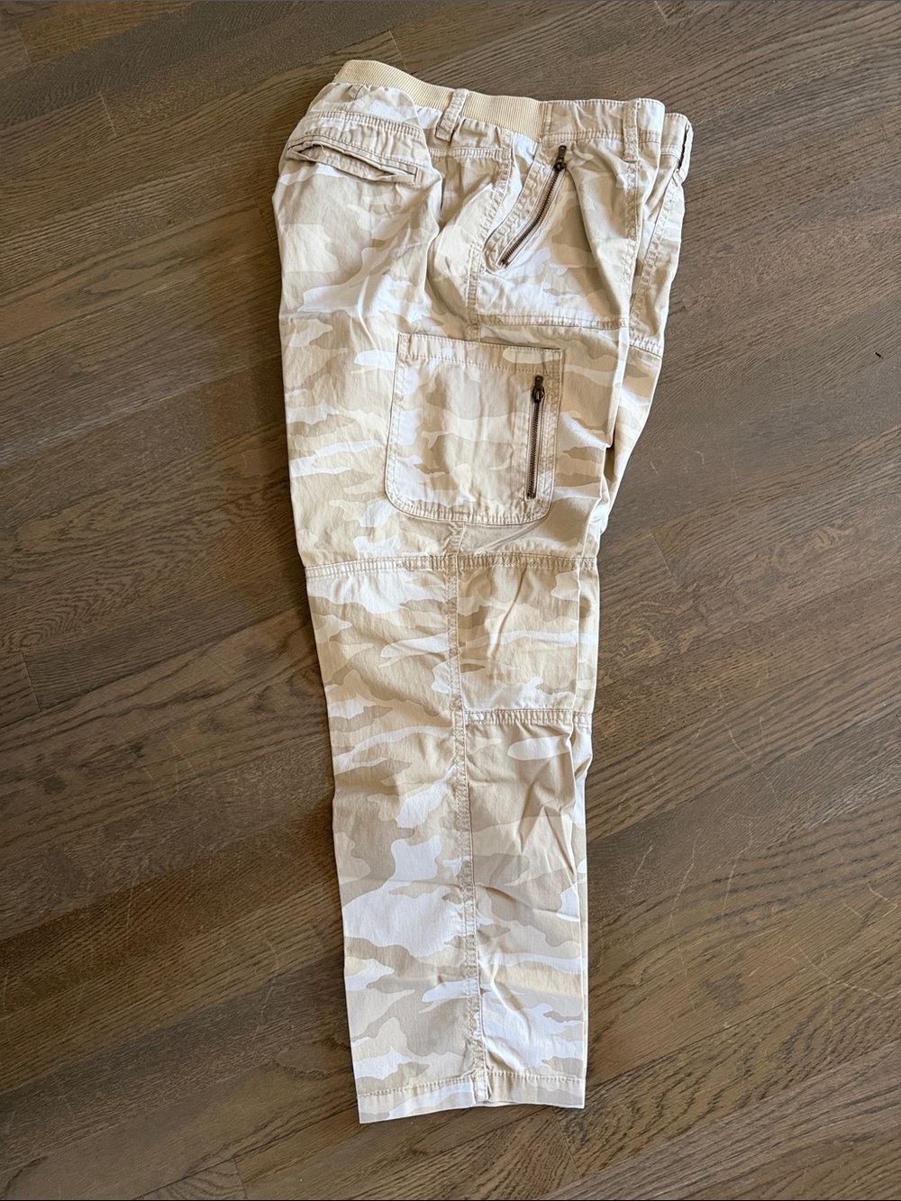 Woman’s Sonoma  Tan Camo Cargo Cropped Pants - Lightweight Casual Wear